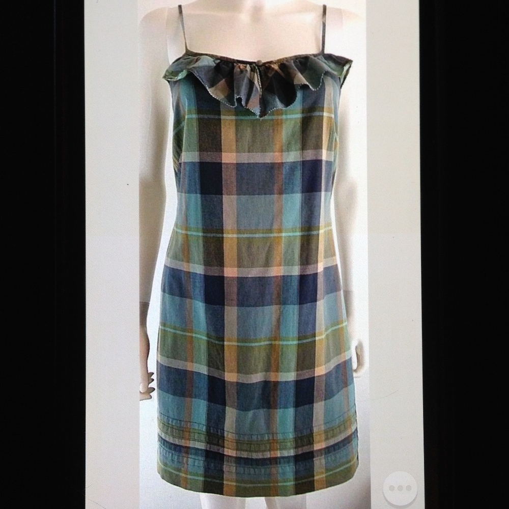 💋Ann Taylor LOFT Summer Shift Dress Ruffle Front